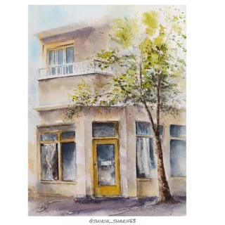 نقاشی آبرنگ نوستالژی